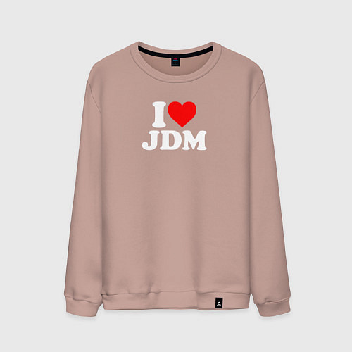 Мужской свитшот I love JDM / Пыльно-розовый – фото 1