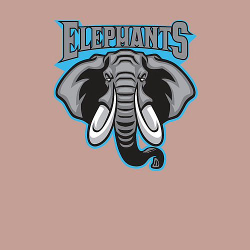 Мужской свитшот Elephants team / Пыльно-розовый – фото 3
