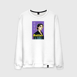 Свитшот хлопковый мужской Butter JK, цвет: белый