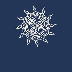 Свитшот хлопковый мужской Символика - спираль трискелион, цвет: тёмно-синий — фото 2