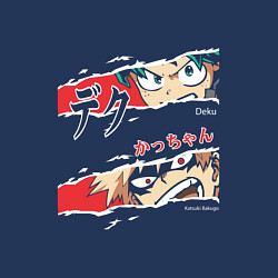 Свитшот хлопковый мужской Моя геройская академия My Hero Academia Деку Бакуг, цвет: тёмно-синий — фото 2