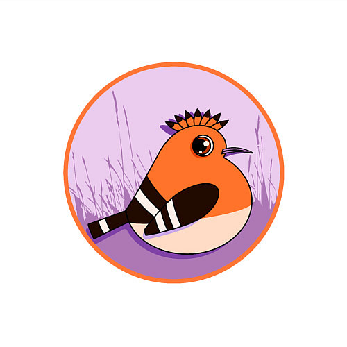 Мужской свитшот Птица Удод с ирокезом / Белый – фото 3