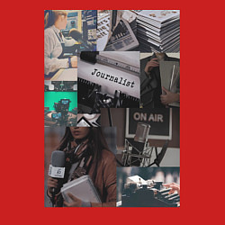 Свитшот хлопковый мужской Журналист эстетика, цвет: красный — фото 2