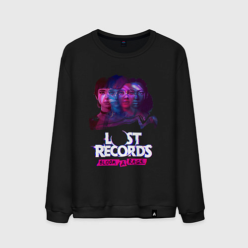 Мужской свитшот Персонажи Lost records bloom and rage / Черный – фото 1