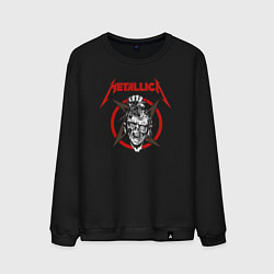 Свитшот хлопковый мужской Metallica rock, цвет: черный