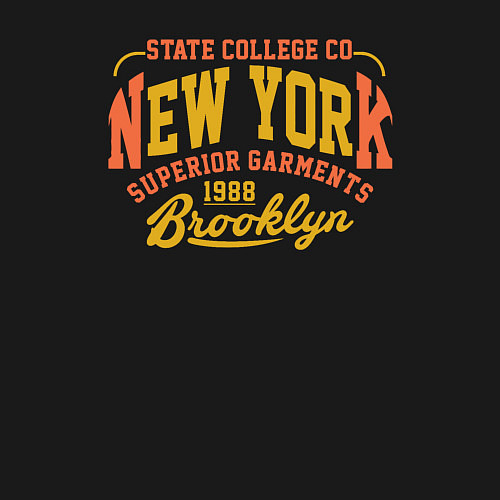 Мужской свитшот New York Brooklyn / Черный – фото 3