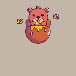 Свитшот хлопковый мужской Медовый мишутка, цвет: миндальный — фото 2