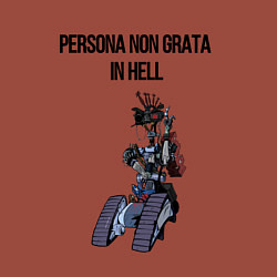 Свитшот хлопковый мужской Persona non grata in hell, цвет: кирпичный — фото 2