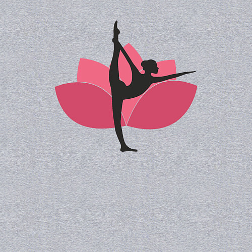 Мужской свитшот Лотос - йога / Меланж – фото 3