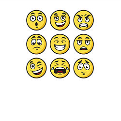 Свитшот хлопковый мужской Smiles 3x3, цвет: белый — фото 2