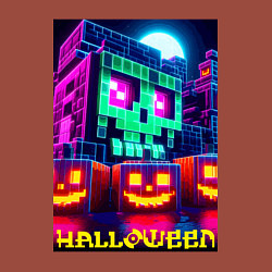 Свитшот хлопковый мужской Halloween and Minecraft - collaboration, цвет: кирпичный — фото 2