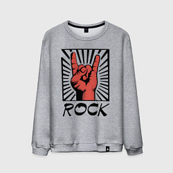 Мужской свитшот Rock - жест коза