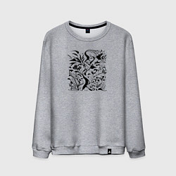 Свитшот хлопковый мужской Природа в стиле модерн, цвет: меланж