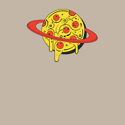 Свитшот хлопковый мужской Пицца Сатурн, цвет: миндальный — фото 2