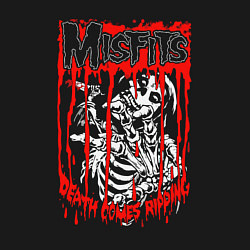 Свитшот хлопковый мужской Misfits death comes ripping, цвет: черный — фото 2