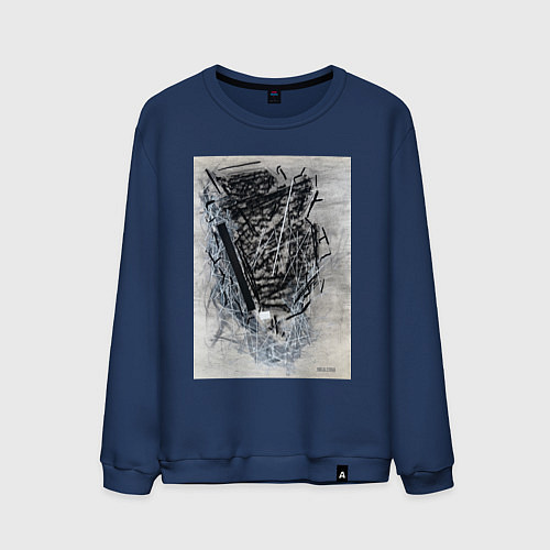Мужской свитшот Абстрактная графика Blue / Тёмно-синий – фото 1