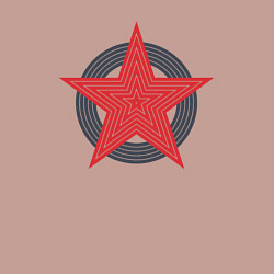 Свитшот хлопковый мужской Red star symbol, цвет: пыльно-розовый — фото 2