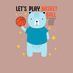 Свитшот хлопковый мужской Давай сыграем в баскет, цвет: пыльно-розовый — фото 2