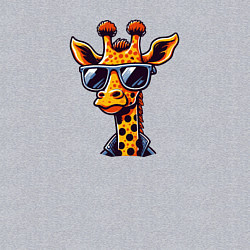 Свитшот хлопковый мужской Жираф в солнцезащитных очках, цвет: меланж — фото 2