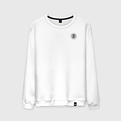 Свитшот хлопковый мужской Сокрушу пред ним врагов его хризма черная, цвет: белый