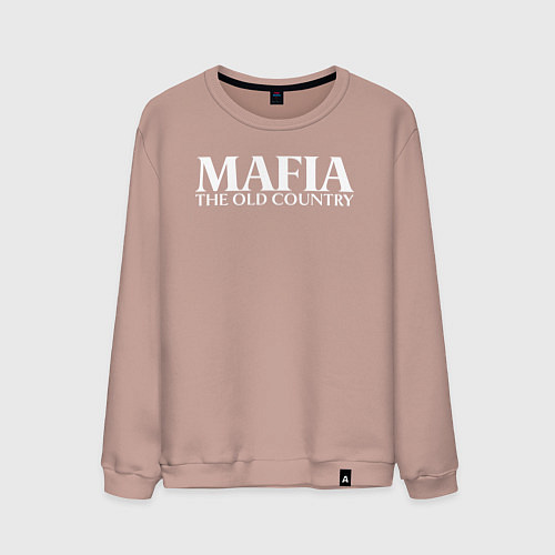 Мужской свитшот Mafia the old country logo / Пыльно-розовый – фото 1