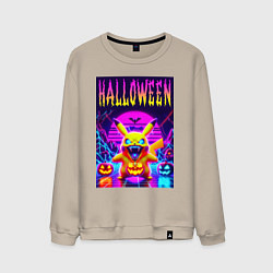 Мужской свитшот Pikachu - halloween vaporwave