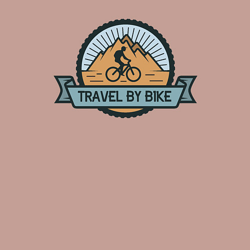 Мужской свитшот Путешествовать на велике / Пыльно-розовый – фото 3