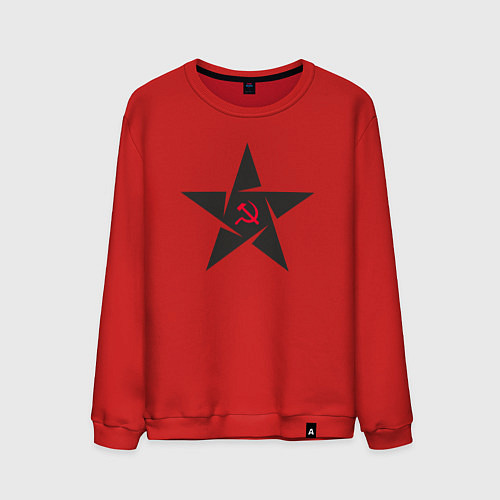 Мужской свитшот Black star USSR / Красный – фото 1