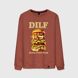 Мужской свитшот DILF damn I love foods