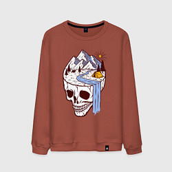 Свитшот хлопковый мужской Dead camper, цвет: кирпичный