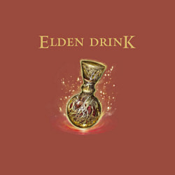 Свитшот хлопковый мужской Elden drink meme, цвет: кирпичный — фото 2