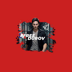 Свитшот хлопковый мужской Дуров free свободу Павлу, цвет: красный — фото 2