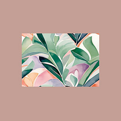 Свитшот хлопковый мужской Листья акварель, цвет: пыльно-розовый — фото 2