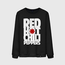 Свитшот хлопковый мужской RHCP - title and logo, цвет: черный