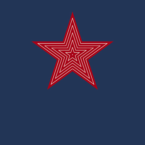 Мужской свитшот USSR red star / Тёмно-синий – фото 3