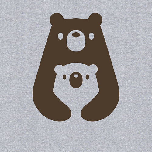 Мужской свитшот Мишки-обнимашки / Меланж – фото 3