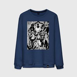 Свитшот хлопковый мужской Ван-Пис мугивары вано, цвет: тёмно-синий