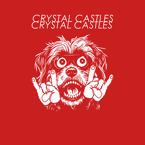 Мужской свитшот Crystal Castles rock dog / Красный – фото 3