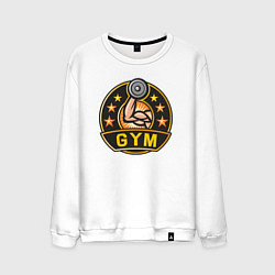Свитшот хлопковый мужской Gym stars, цвет: белый