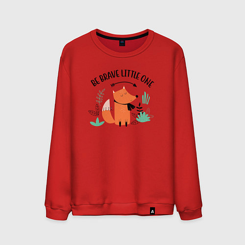 Мужской свитшот Будь смелым малыш / Красный – фото 1