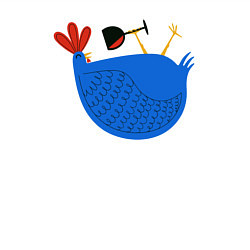 Свитшот хлопковый мужской Петушок и вино, цвет: белый — фото 2