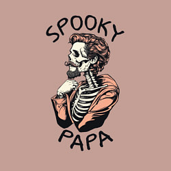 Свитшот хлопковый мужской Spooky papa, цвет: пыльно-розовый — фото 2