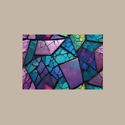 Свитшот хлопковый мужской Цветное стекло абстракция, цвет: миндальный — фото 2