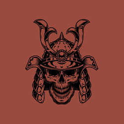 Свитшот хлопковый мужской Череп самурая в шлеме, цвет: кирпичный — фото 2