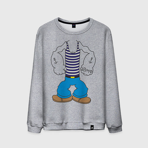 Мужской свитшот Тело морячка / Меланж – фото 1