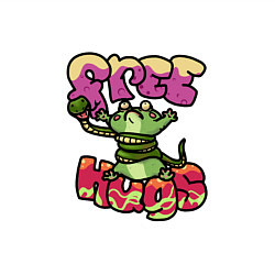 Свитшот хлопковый мужской Freehugs, цвет: белый — фото 2
