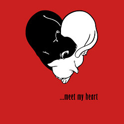 Свитшот хлопковый мужской Meet my heart, цвет: красный — фото 2