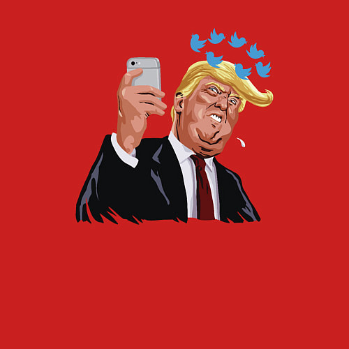 Мужской свитшот Твиттер Трампа / Красный – фото 3