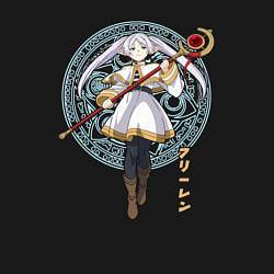 Свитшот хлопковый мужской Волшебница Фрирен, цвет: черный — фото 2