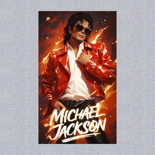 Мужской свитшот Michael Jackson in the red jacket / Меланж – фото 3